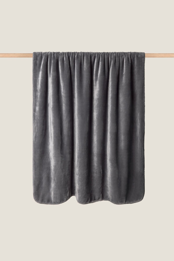 Textura Manta polar borreguito gris