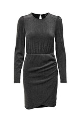 Only Maternity Vestido cocktail premamá negro en tejido con detalle de purpurina negro