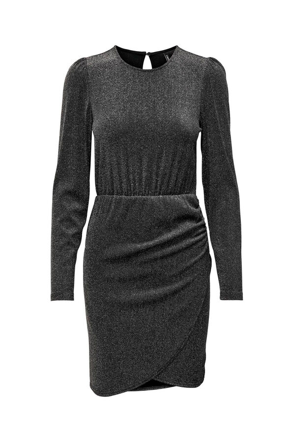 Only Maternity Vestido cocktail premamá negro en tejido con detalle de purpurina negro