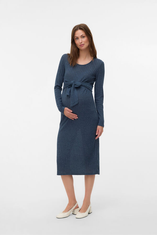 Mamalicious Vestido punto maternity azul