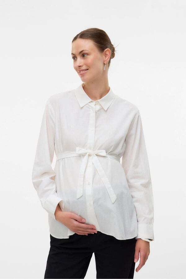 Mamalicious Camisa basica maternity y lactancia  blanco