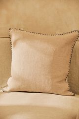 Calma House Funda coj&iacute;n de algod&oacute;n de 60x60 beige