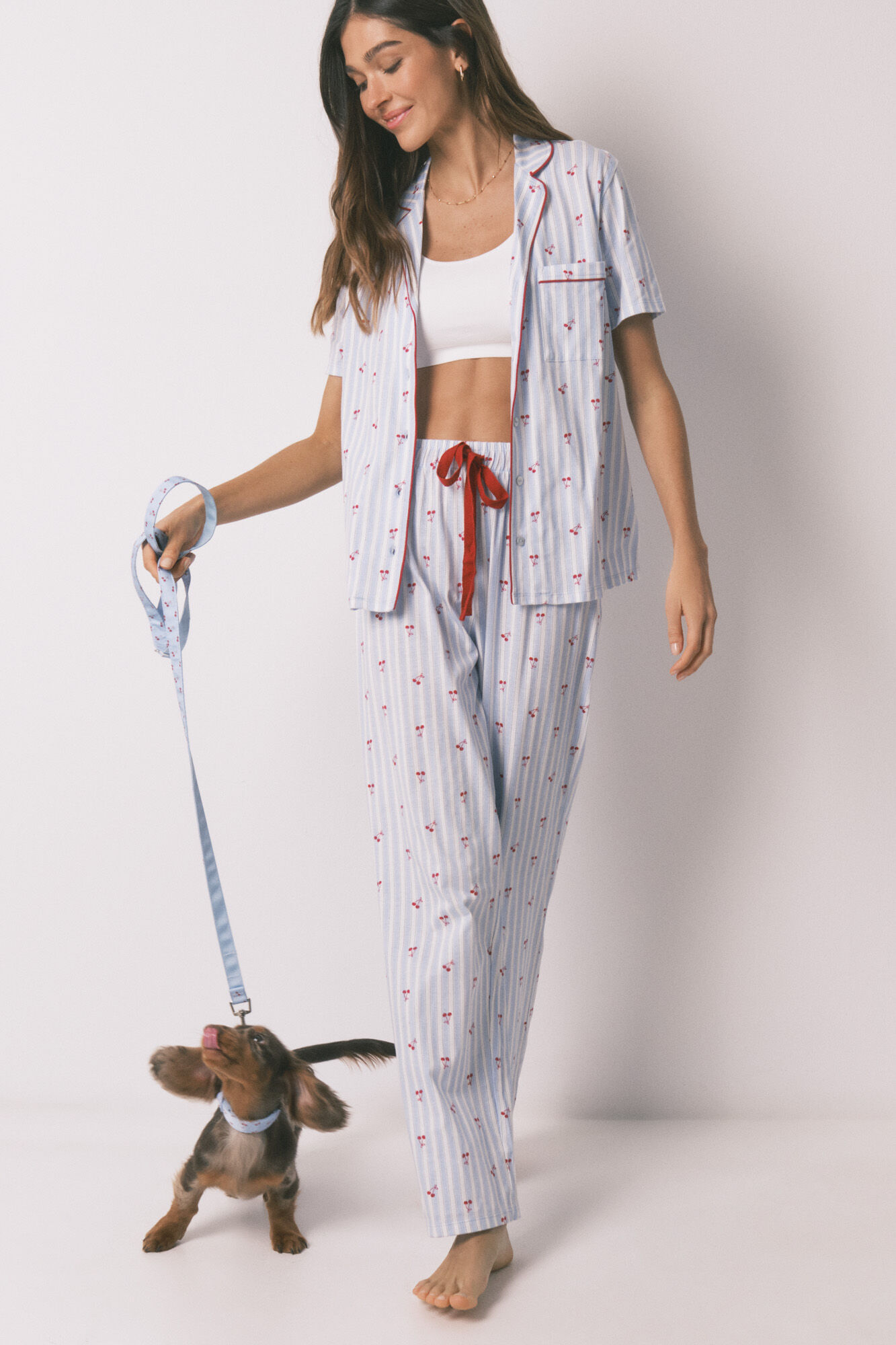 Women'secret Correa perro azul cerezas