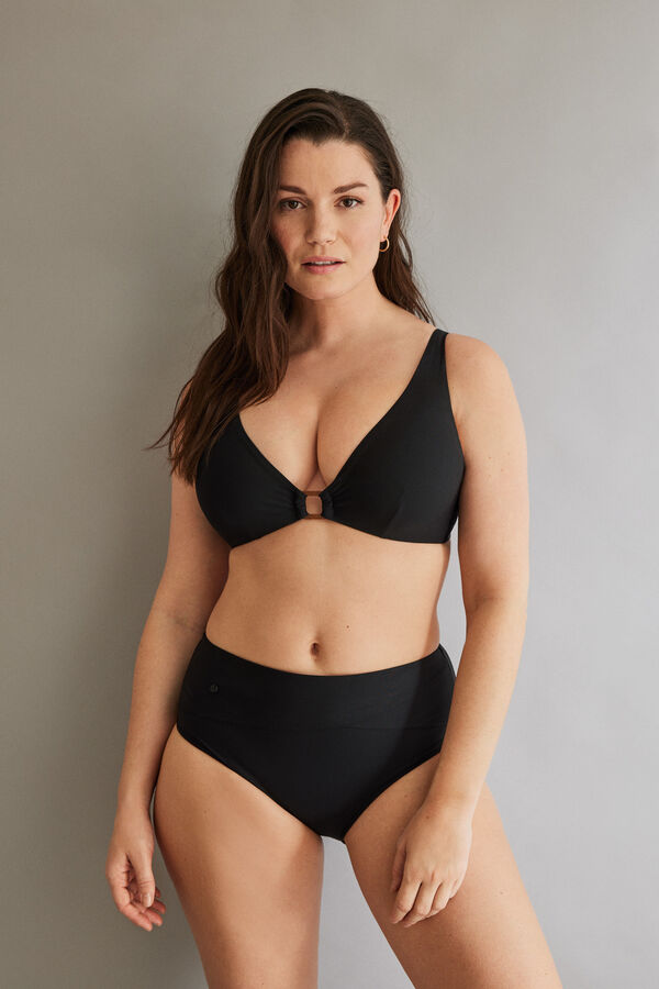 Women'secret Top bikini halter arandela negro negro