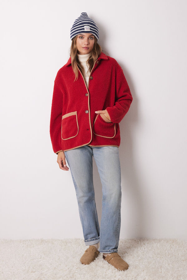 Women'secret Bata camisera borreguito rojo rojo