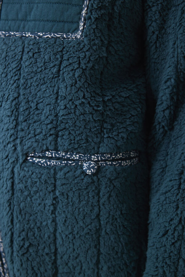 Women'secret Bata corta borreguito acolchado verde verde