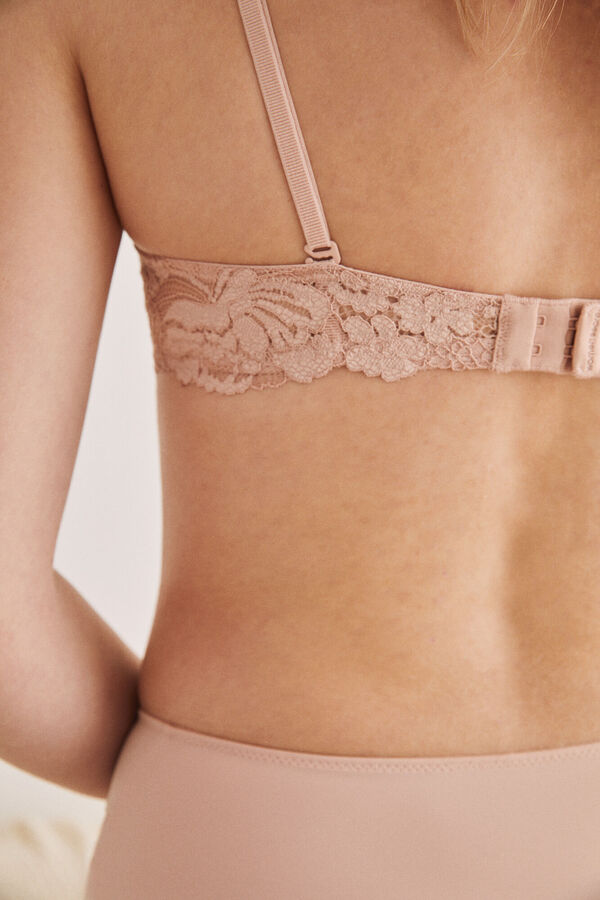 Women'secret GORGEOUS Sujetador push up tul microfibra y encaje rosa rosa