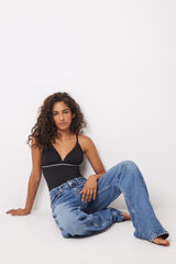 Women'secret Body triangular em microfibra preto preto