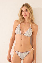 Women'secret Braga bikini cl&aacute;sica raya tejida gris gris