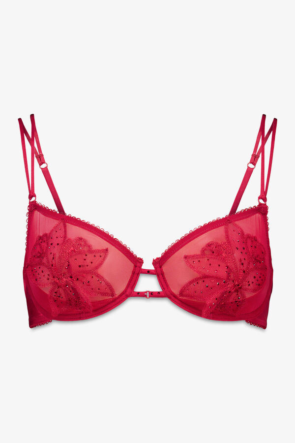 Women'secret Soutien balconette PRETTY tule vermelho brilho vermelho