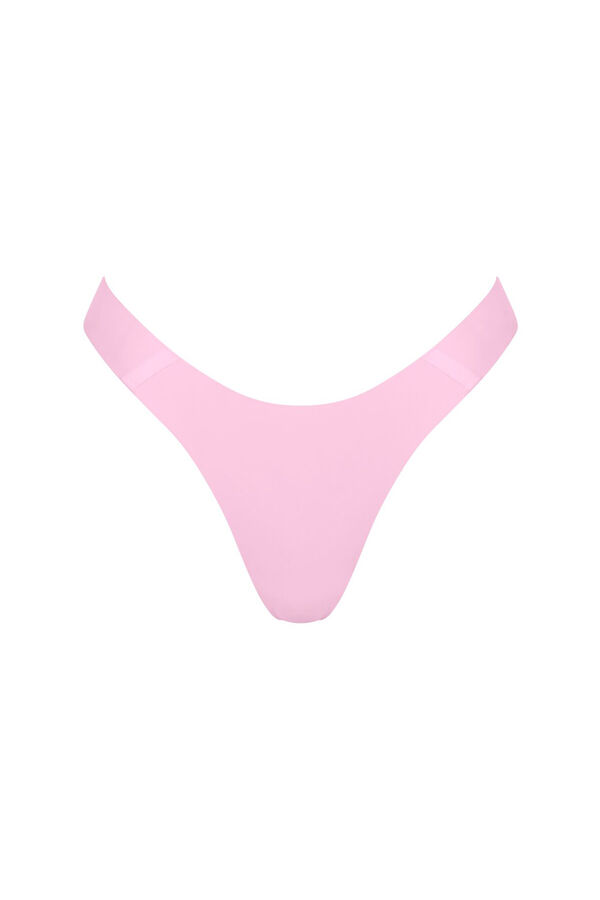 Sloggi Cueca tanga sem costura em microfibra rosa