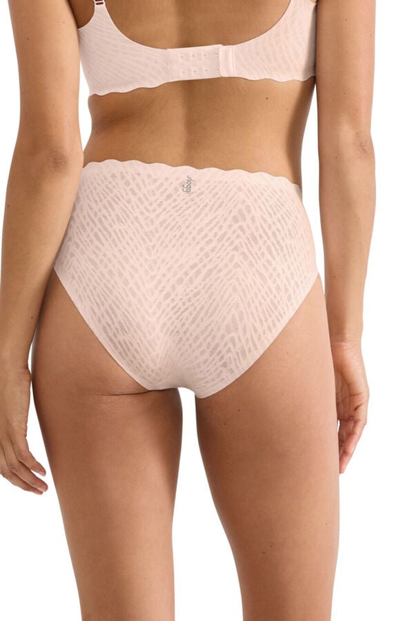 Sloggi Cueca cintura alta renda invis&iacute;vel rosa