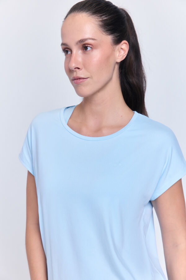 Only Play T-shirt manga curta soft azul