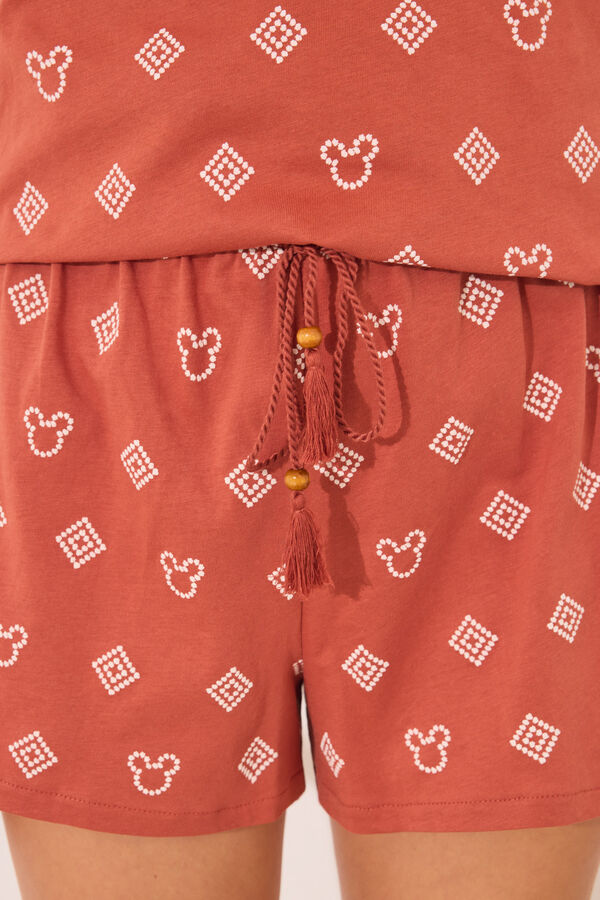 Women'secret Pijama curto Mickey Mouse 100% algod&atilde;o vermelho