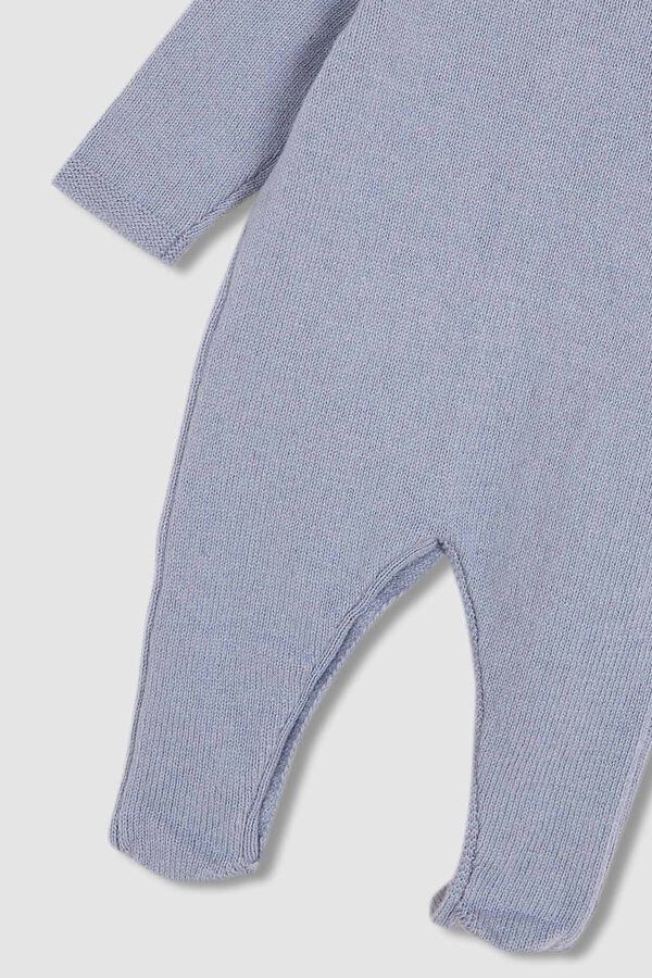 Gocco Pelele punto largo cambio de punto en el pecho azul turquesa