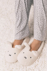 Women'secret Chinelos de quarto de sabrinas em borrego Miffy  bege