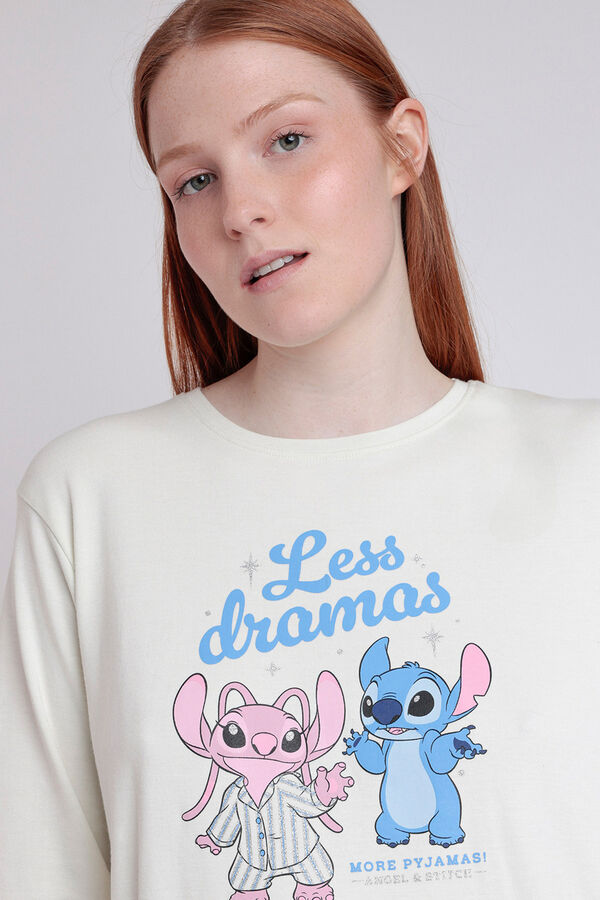 Admas Pijama comprido estampado Stitch para mulher azul