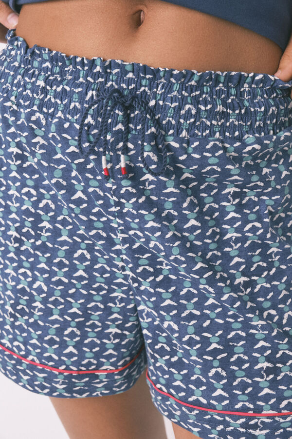 Women'secret Pijama curto azul Moomin 100% algodão  azul