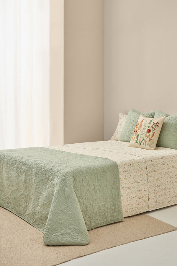 Textura Capa de edredom de cetim estampada branco