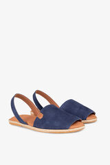 Popa Sandália estilo menorquina azul