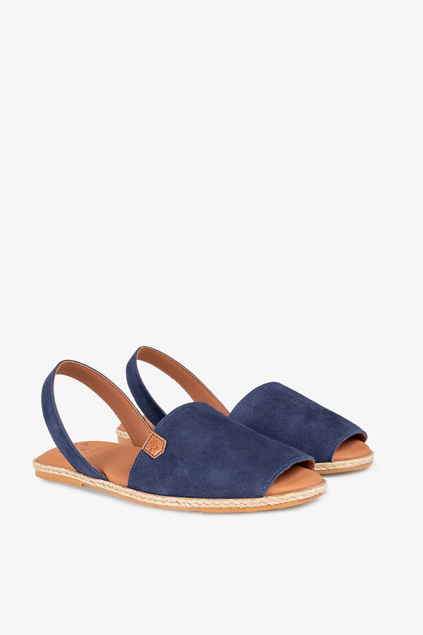 Popa Sandália estilo menorquina azul