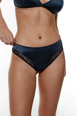 Black Limba Braguita cl&aacute;sica de microfibra y encaje Yvette Baltic Blue azul