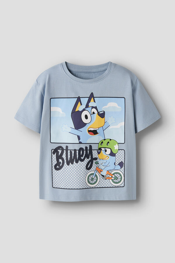 Name it T-shirt Bluey manga curta para menino azul