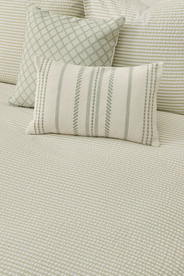 Textura Capa de edredom riscas Seersucker estampado