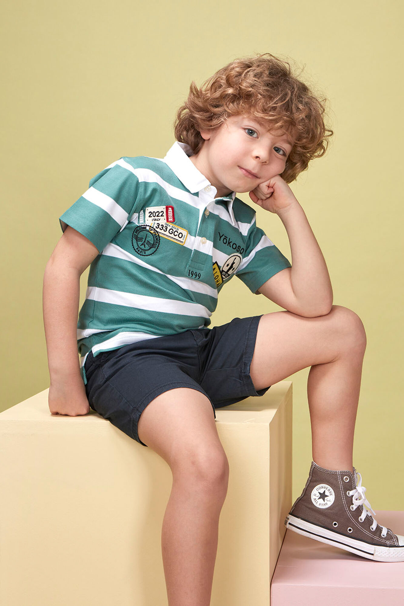 Gocco Polo rayas azul claro