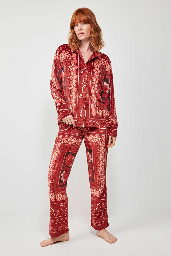 Gisela Pijama polar largo blanco