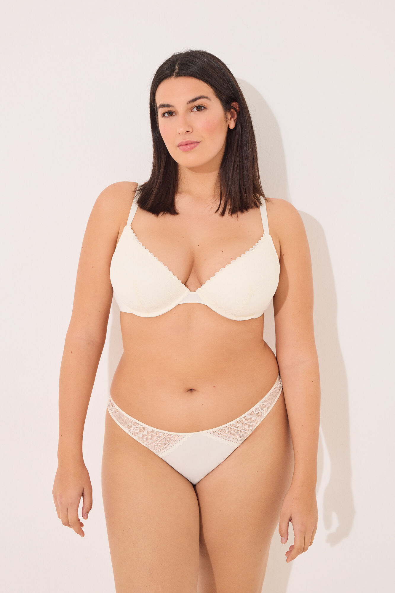 Women'secret GORGEOUS Sujetador push up encaje y micro marfil
