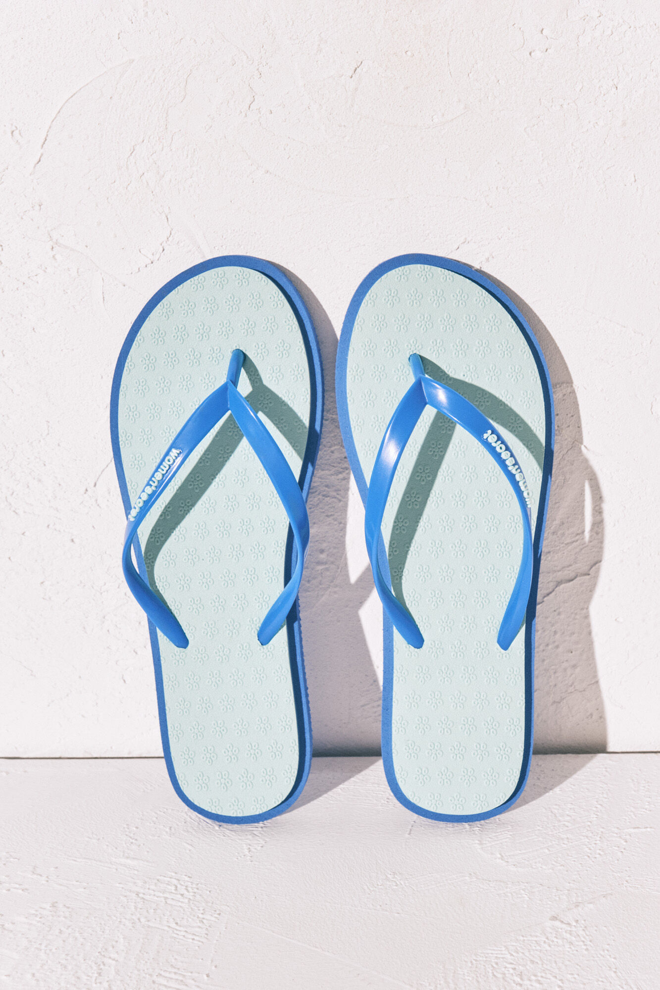 Women'secret Chanclas dedo textura floral azul