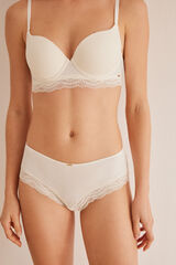 Women'secret Braga ancha algod&oacute;n blanca marfil