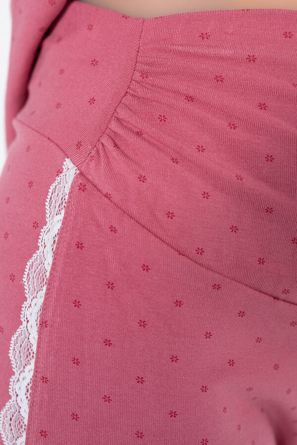 Ohma! Conjunto pijama pré-mamã com estampado de bolinhas rosa