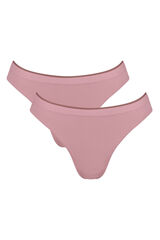 Sloggi Pack de 2 bragas tanga de diario rosa