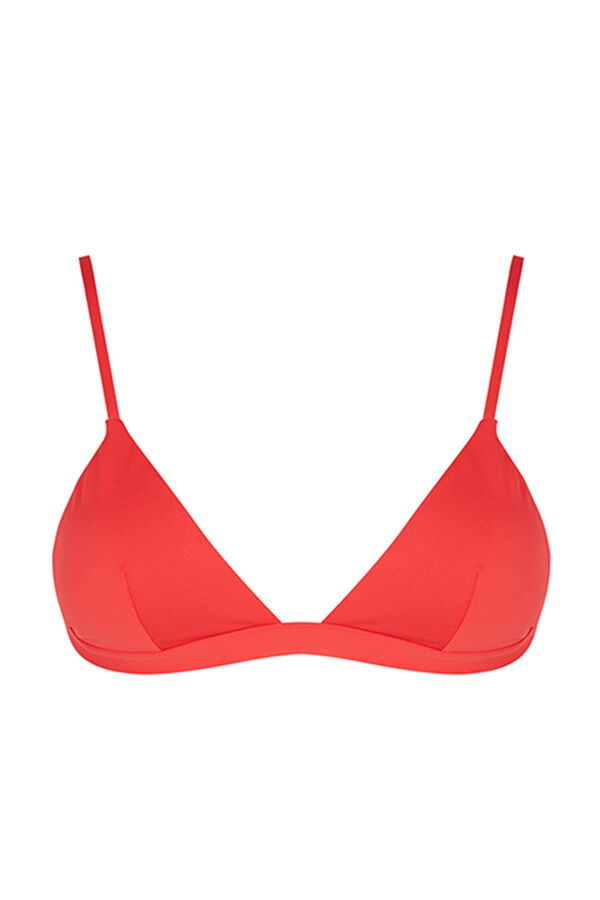 HI&BYE Top bikini triangular coral coral