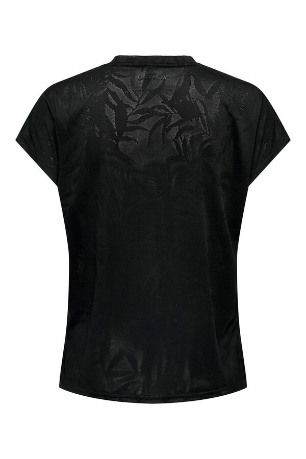Only Play T-shirt manga curta tecido textura preto