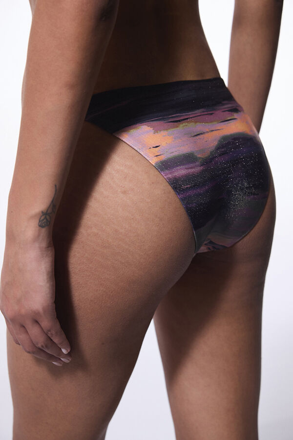 Penti Calcinha de biqu&iacute;ni cl&aacute;ssica com glitter estampado