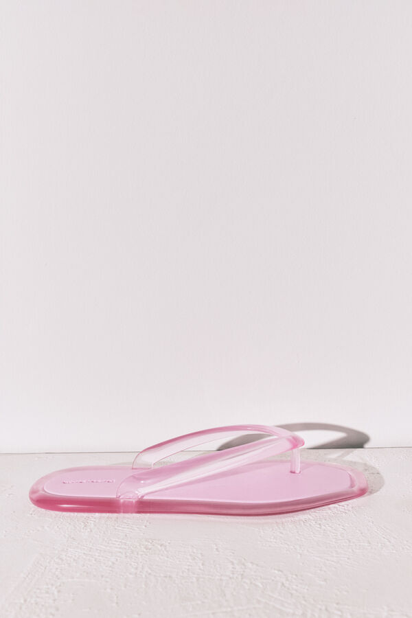 Women'secret Chanclas dedo efecto trasl&uacute;cido rosa rosa