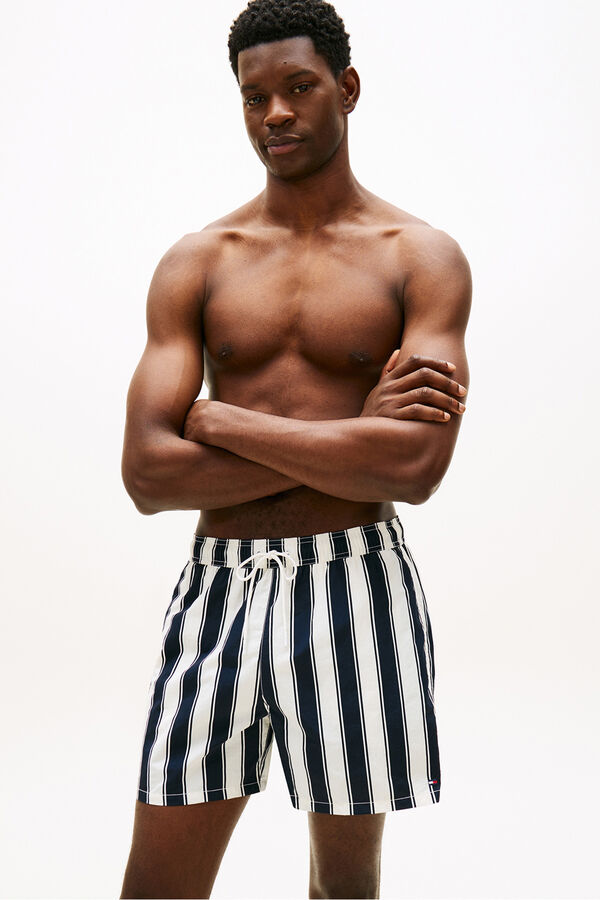 Tommy Hilfiger Ba&ntilde;ador hombre estampado rayas estampado