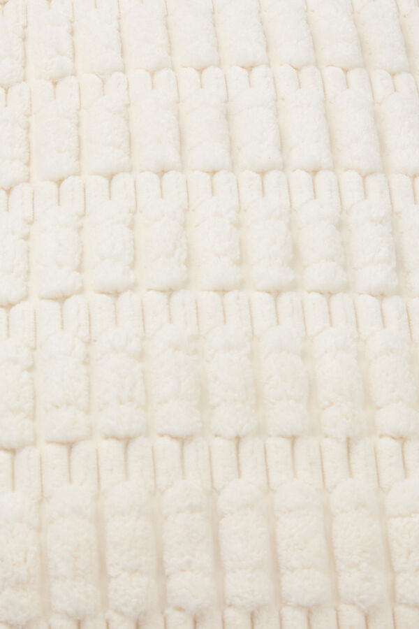 Textura Capa de almofada fantasia em chenille bege