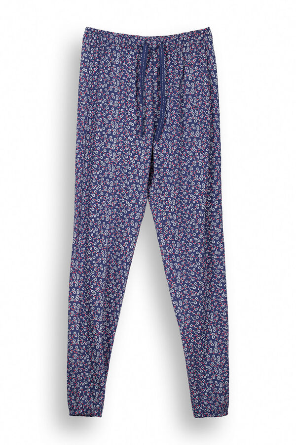 Women'secret Pantal&oacute;n pijama algod&oacute;n flores skinny estampado
