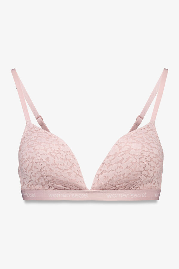 Women'secret Soutien triangular rosa CHARMING com estampa animal rosa