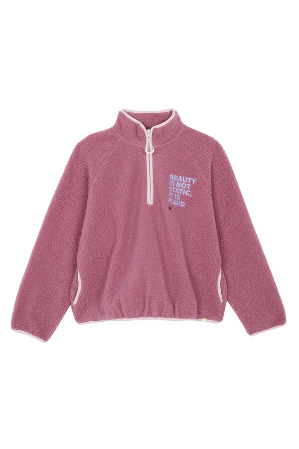 Womensecret Sweatshirt curta borrego rosa rosa