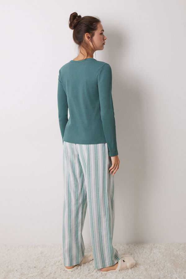 Women'secret Pijama 100% algod&oacute;n rayas Harry Potter verde