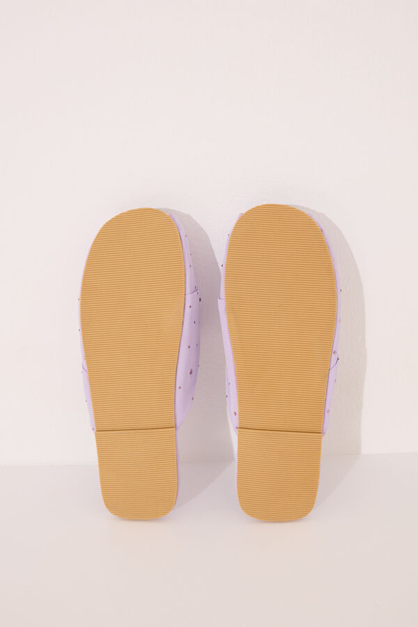 Women'secret Zapatillas casa lila strass rosa morado/lila