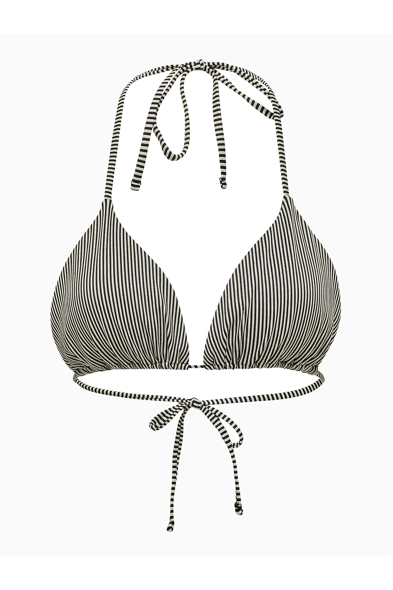 Only Top de bikini triangular lurex rayas 