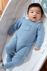 Gocco Pelele Azul Con Cuello En Contraste Azul turquesa