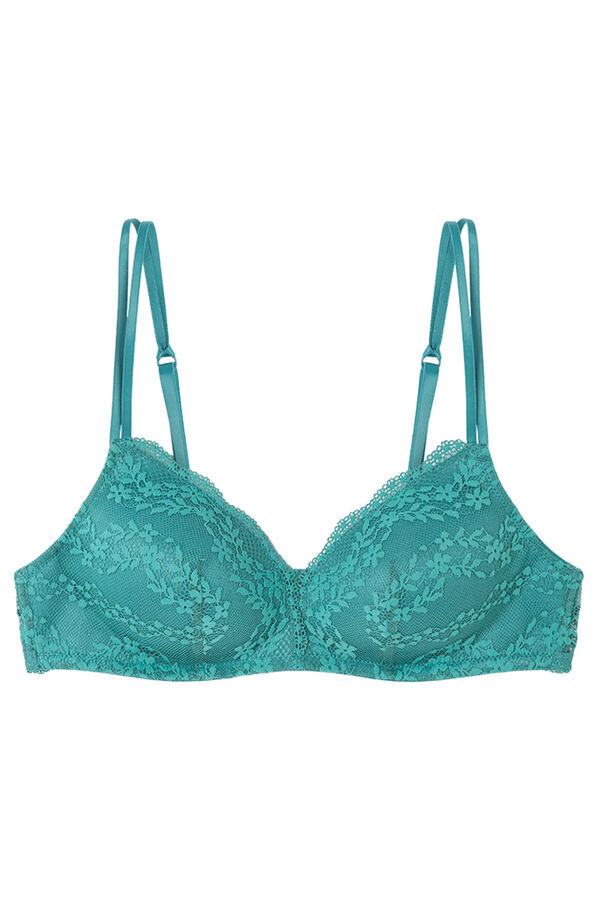 Women'secret CHARMING Sujetador triangular encaje relleno verde verde