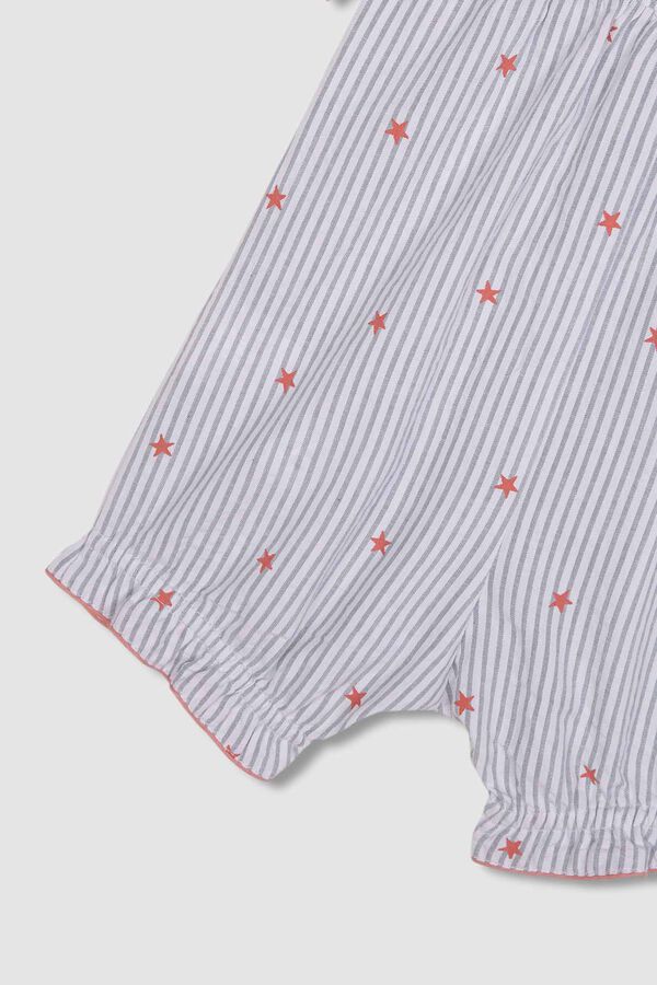 Gocco Pijama riscas de estrelas brancas branco